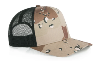 Mesh Contrast Camo Trucker