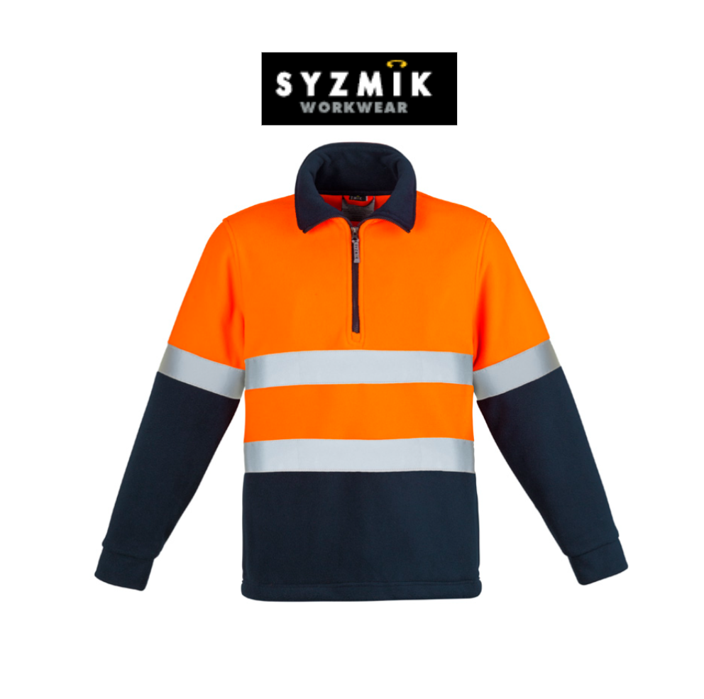 SYZMIK Unisex Hi Vis Polar Fleece Pullover-Hoop Taped